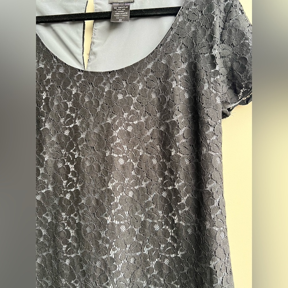 NEW Aritzia Talula Womens Black Lace Dress Mini Holiday Party Cocktail Size L - Picture 7 of 11